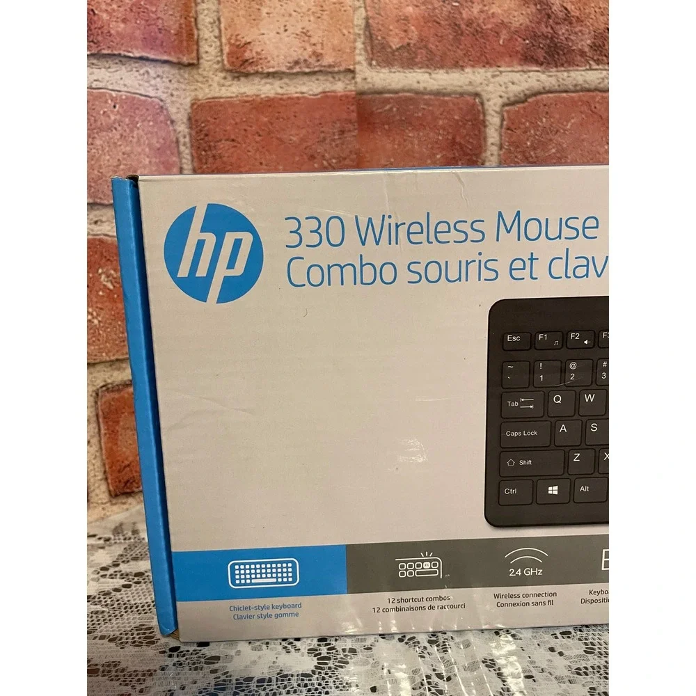 HP 330 Wireless Mouse and Keyboard‎ Combo Black 2V9E6AA#ABL 2.4GHz New